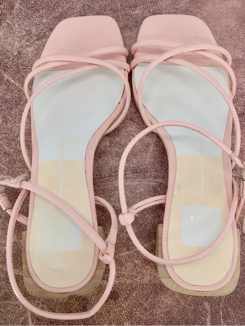 Dolce Vita Women's Light Pink Zayla Heeled Strappy Block Sandal Size 8 - Picture 5 of 12